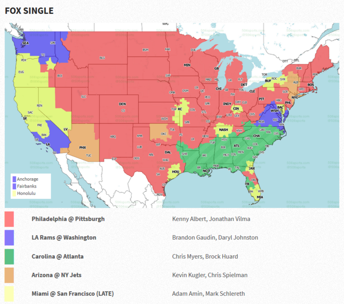 Week 5 TV Map | Rams ON DEMAND