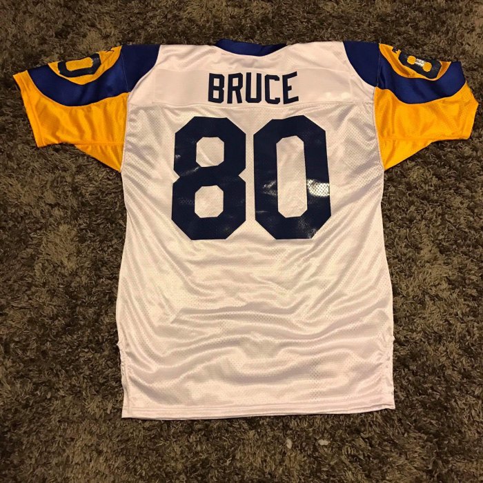 Isaac Bruce St. Louis Rams Authentic Autographed NFL Puma White Jersey